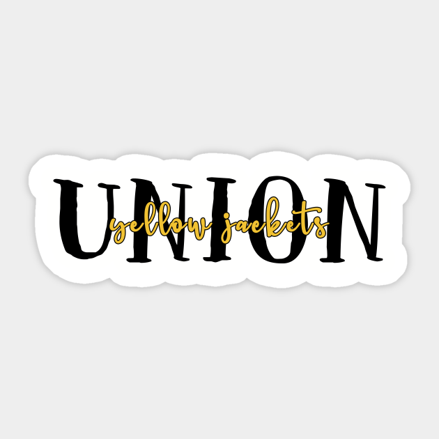 Union Yellow Jackets - Unionyellowjackets - Sticker | TeePublic AU Union Yellow Jackets - Unionyellowjackets - Sticker | TeePublic AU